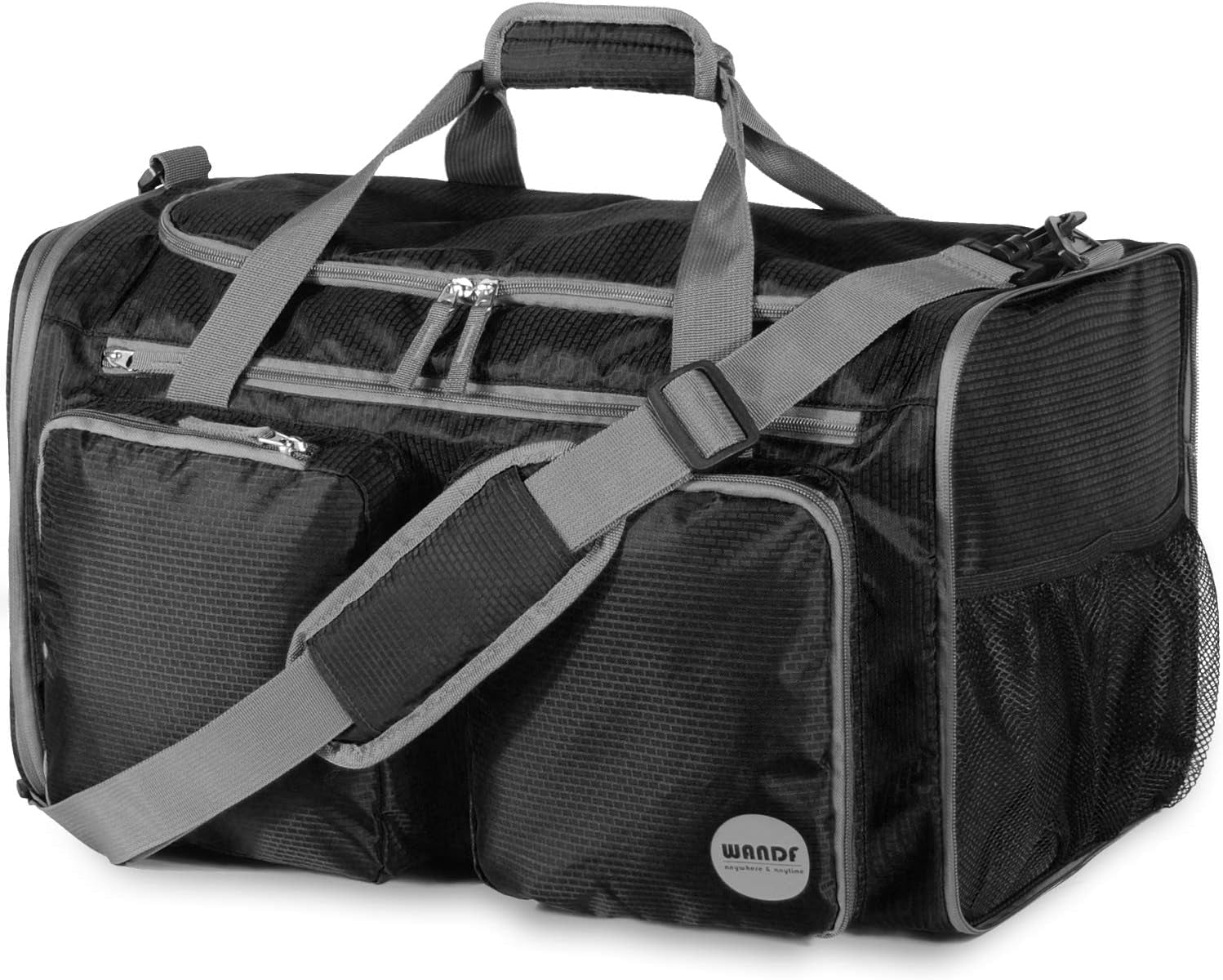 Foldable Sports Gym Bag with Separate Wet and Shoe Compartments, Travel Duffel for Men and Women