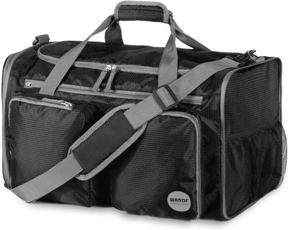 Foldable Sports Gym Bag with Separate Wet and Shoe Compartments, Travel Duffel for Men and Women