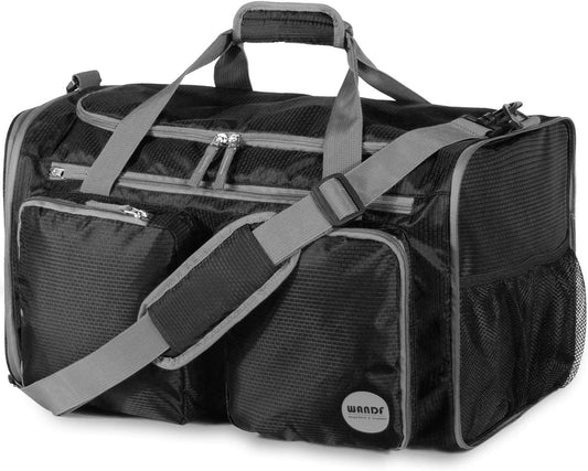 Foldable Sports Gym Bag with Separate Wet and Shoe Compartments, Travel Duffel for Men and Women