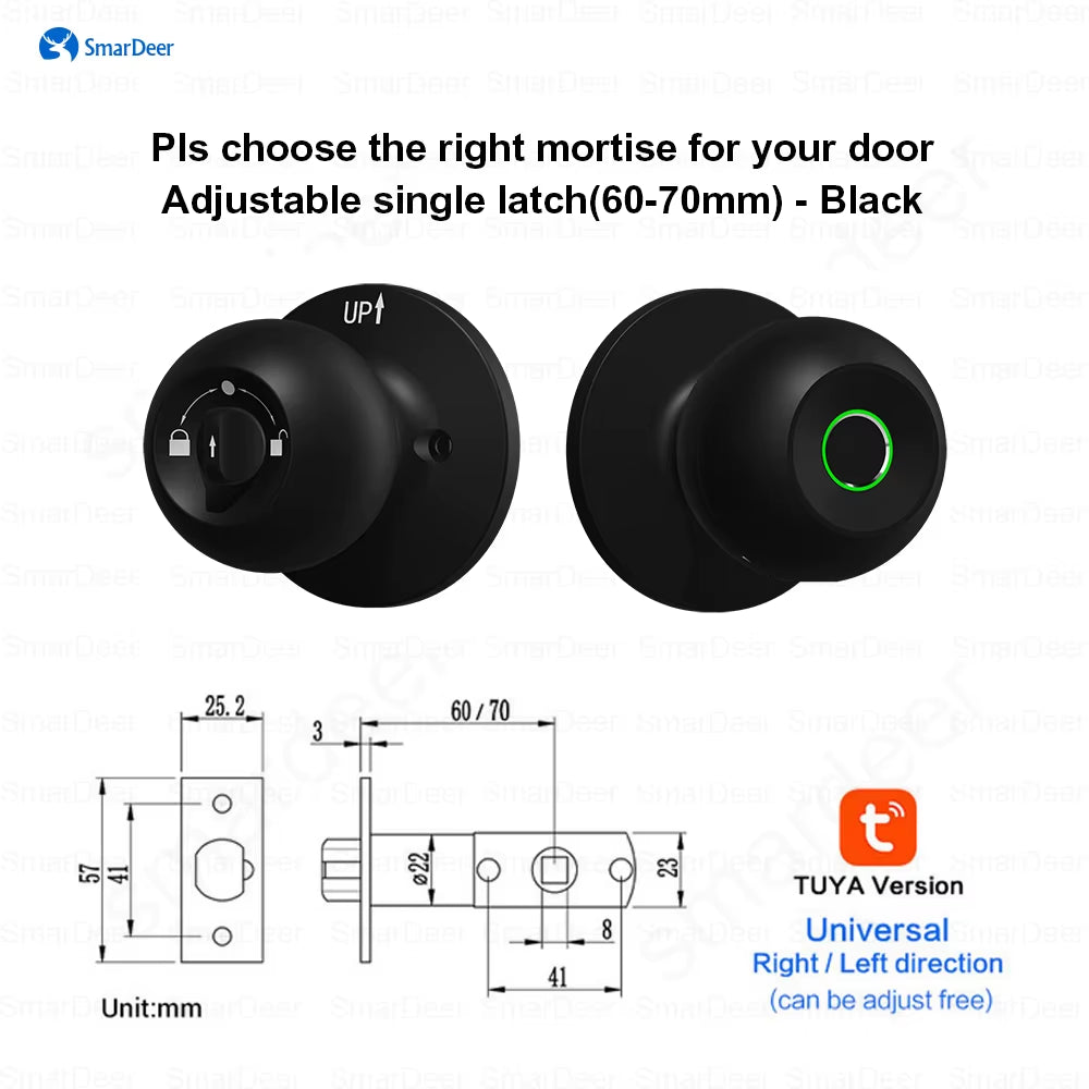 Fingerprint Lock for Tuya Smart Lock with Bluetooth Door Lock Keyless Entry with Fingerprint and Tuya App