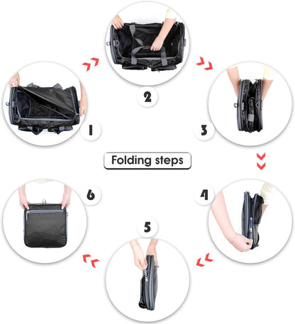 Foldable Sports Gym Bag with Separate Wet and Shoe Compartments, Travel Duffel for Men and Women