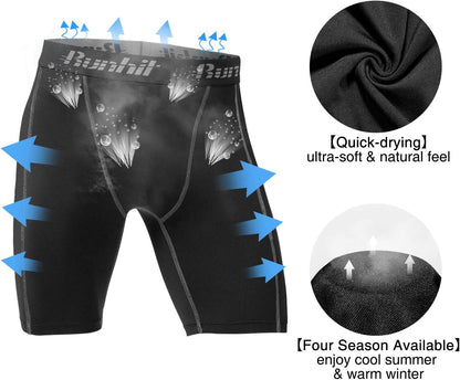 Men's Compression Spandex Running Shorts - Athletic Workout Underwear